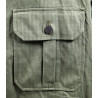 Veste de combat, US Army, treillis HBT (Herringbone Twill), 1er type, taille 42L, 1941