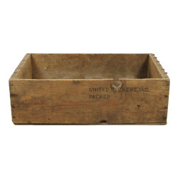 Caisse en bois, hachis de corned-beef, UNITED PACKERS, INC., vide