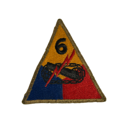 Patch, 6th Armored Division, Green Back, 1943