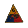 Insigne, 6th Armored Division, dos vert, 1943