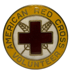 Insigne, American Red Cross Volunteer, Staff Corps, Sterling