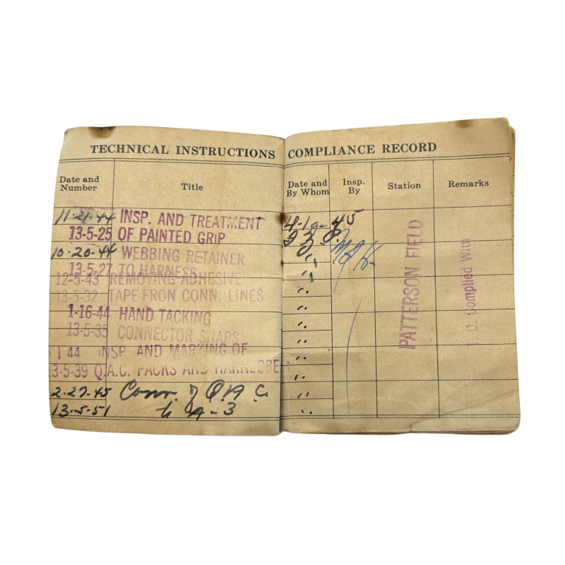 Record, Log, Parachute, A-4, Patterson Field, Iceland