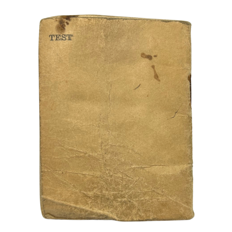 Carnet, Parachute Log Record, A-4, Patterson Field, Islande