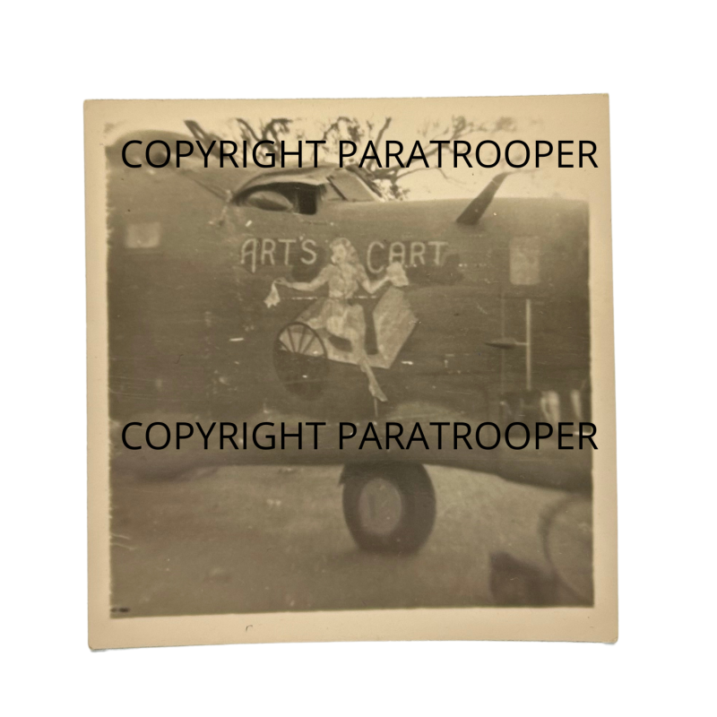 Photo, USAAF, B-24, Nose Art, "ART'S CART"
