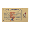 Certificat et Badge, E for Excellence, Army Navy, Sterling