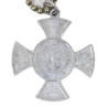 Plaques d'identité, Dog Tags, avec médaillon religieux, S/Sgt. William Pantone, Medic, 222nd Hospital Ship Co., ETO, Cherbourg