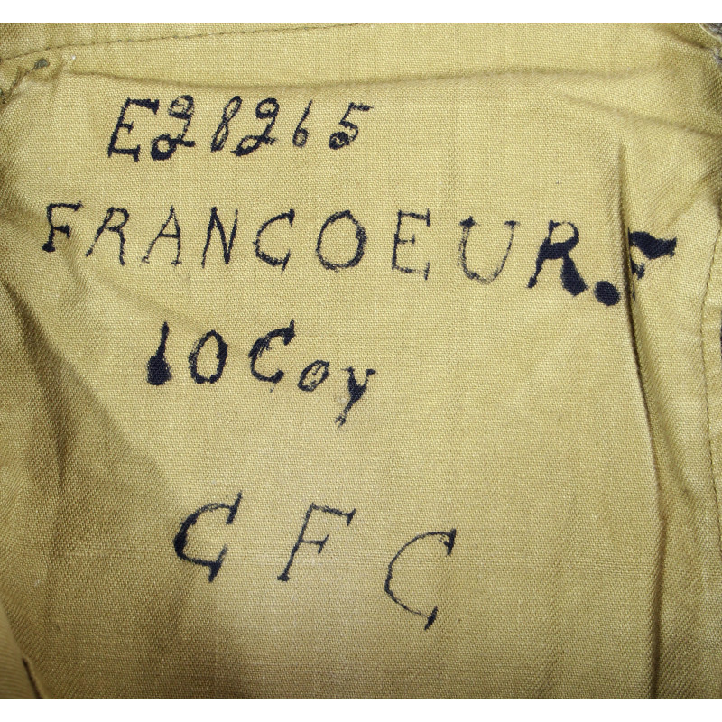 Pantalon canadien, Pattern 1939, taille 3, 1941, nominatif