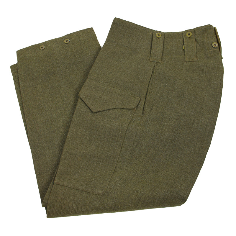 Trousers, Battledress, 1939 Pattern, Canadian, Size No. 3, 1941, Named