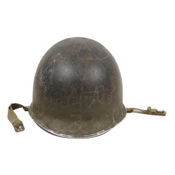 Casque M1, pattes fixes, camouflé, liner CAPAC, A washers verts