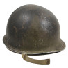 Casque M1, pattes fixes, camouflé, liner CAPAC, A washers verts