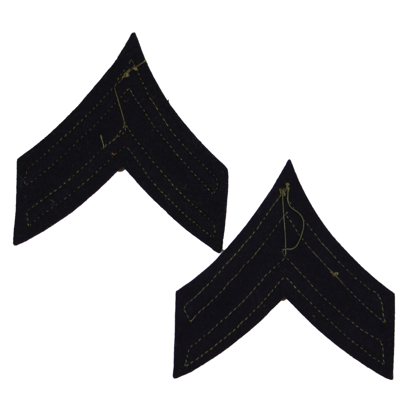 Corporal Rank Insignias, OD, wool