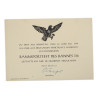 Carton d'invitation, festival sportif, Haguenau, 20 juin 1943