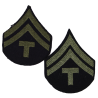 Ranks, Enlisted, US Army, T/5, Green