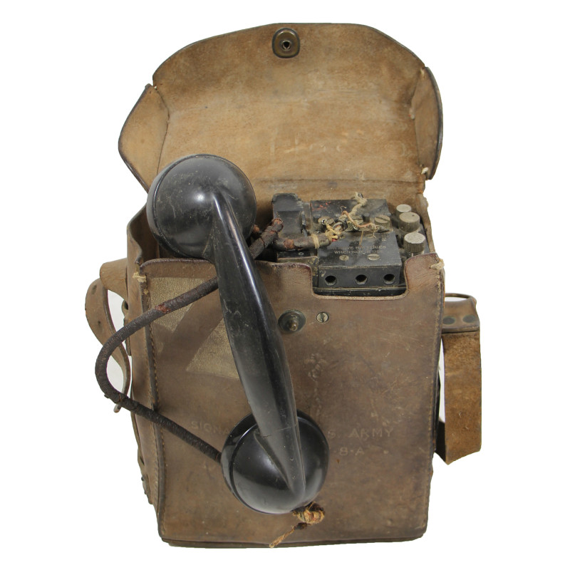 Telephone, Field, EE-8-A, Signal Corps, with Leather Case