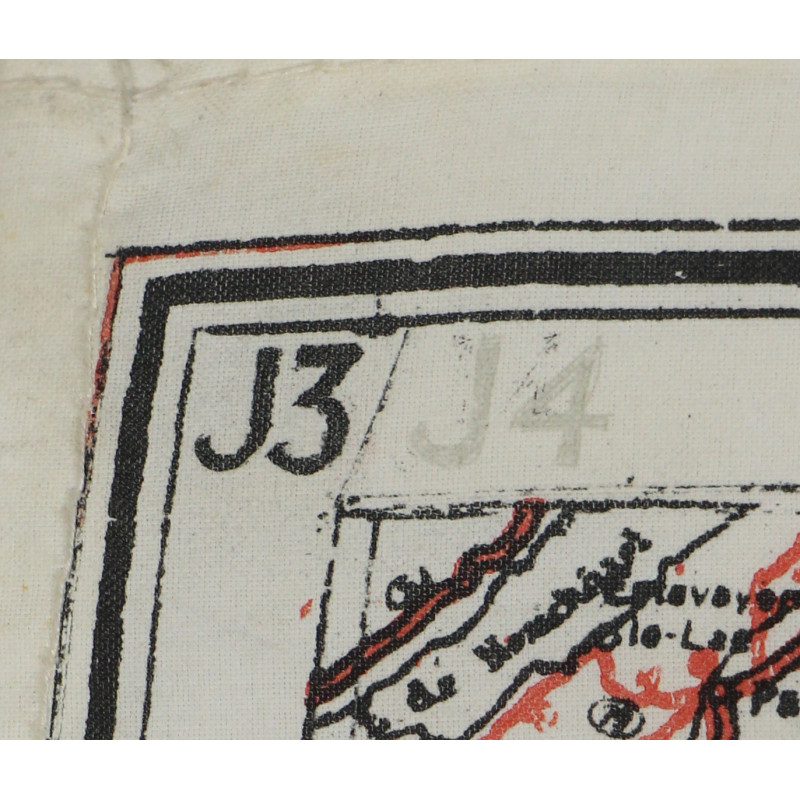 Carte d'évasion en soie, MI 9, Italie continentale et Sicile, J4/J3