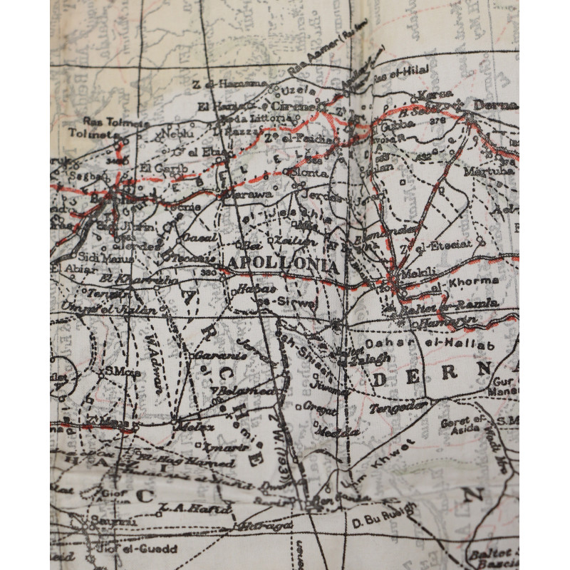 Map, Escape, Silk, MI 9, CYRENAICA, North Africa, K1/K2
