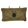 Pouch, First-Aid, M-1924, BRUCE & THOMAS MFG. CO. 1942, with Packet, First-Aid, Carlisle