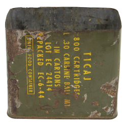 Container à munitions "Spam Can", 800 cartouches, calibre .30 M1, carabine, 1944, vide