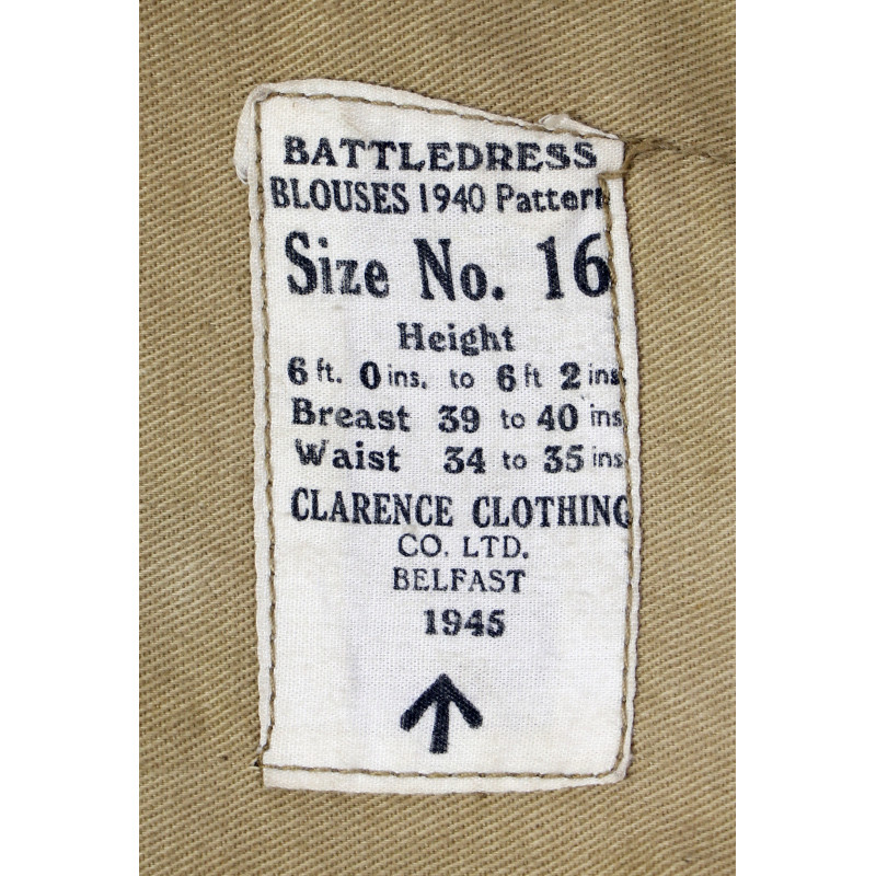 Battledress britannique, Pattern 1940, taille 16, 1945, Welsh Guards, Guards Armoured Division