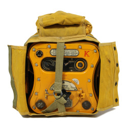 Émetteur radio BC-778-D, "Gibson Girl", SCR-578-B, avec parachute, USAAF, 1944, dinghy