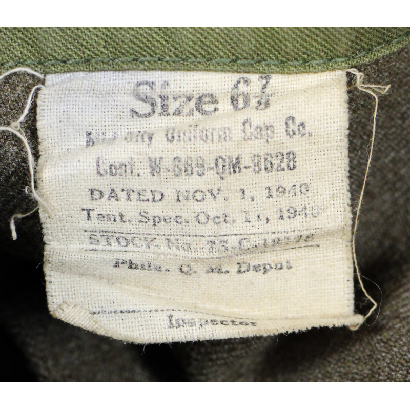 Cap, Garrison, Infantry, Size 6 ⅞, 1940, Laundry Number