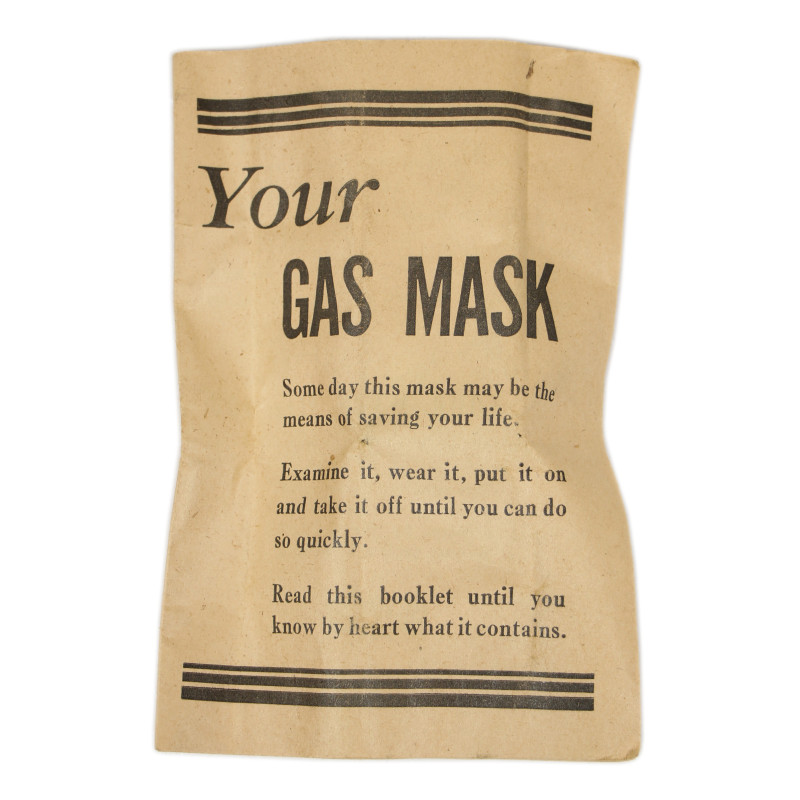 Mask, Gas M1A2-1-1, Medium, Adult, Complete, in Carton, 1942