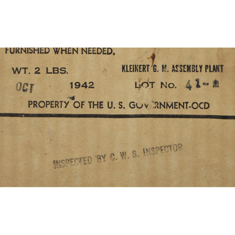 Mask, Gas M1A2-1-1, Medium, Adult, Complete, in Carton, 1942