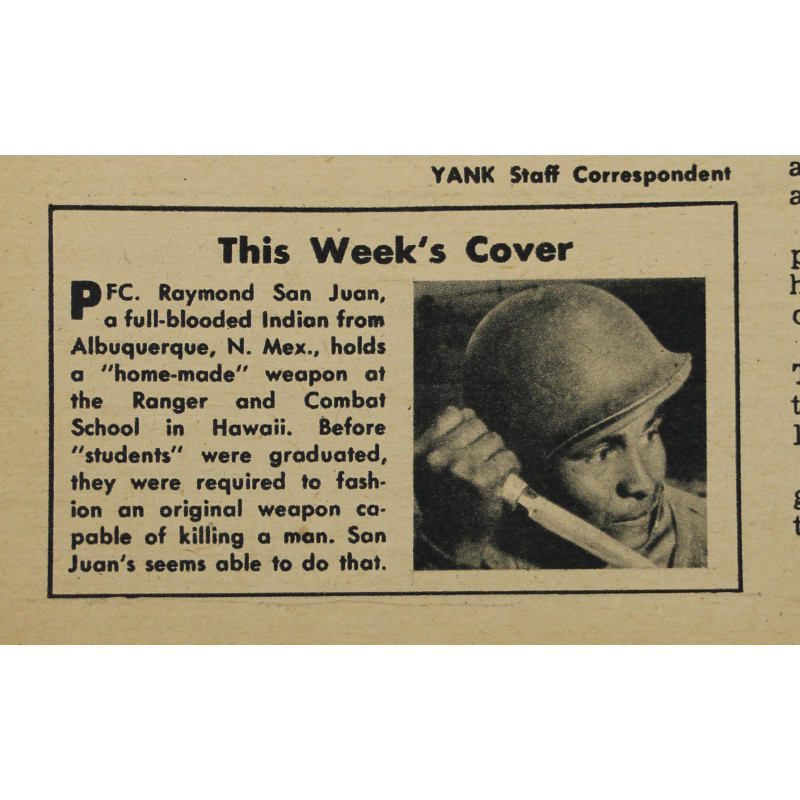 Magazine, YANK, British Edition, October 3, 1943, Home-Made Knife