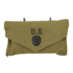 Pochette à pansement M-1924, MID-WEST DUCK & CANVAS CO. 1942, avec pansement Carlisle