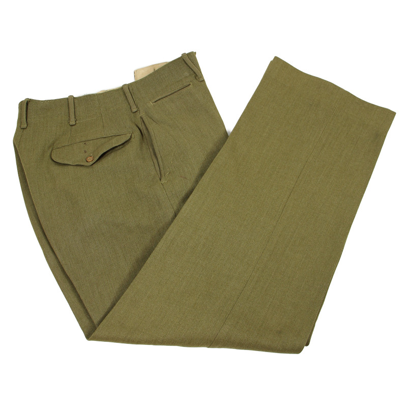 Pantalon moutarde, taille 38, Sgt. Donald Willet, Hq. Sqdn., 84th Fighter Wing, 9th Air Force, USAAF, ETO