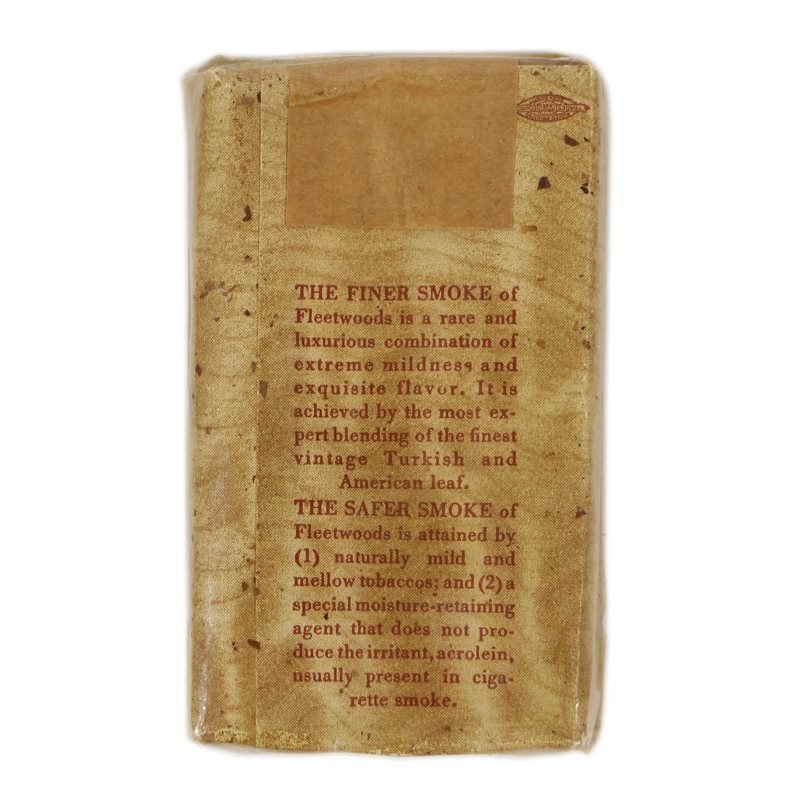 Pack, 5-Cigarette, Ration, Ten-in-One, FLEETWOOD, Untouched