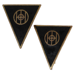 Paire de crests, 83rd Infantry Division, Omaha Beach, Carentan, Bretagne, Ardennes