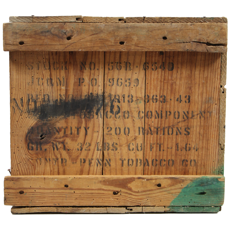 Crate, Wood, Cigarettes for Sea Stores, AMERICAN TOBACCO CO. 1942