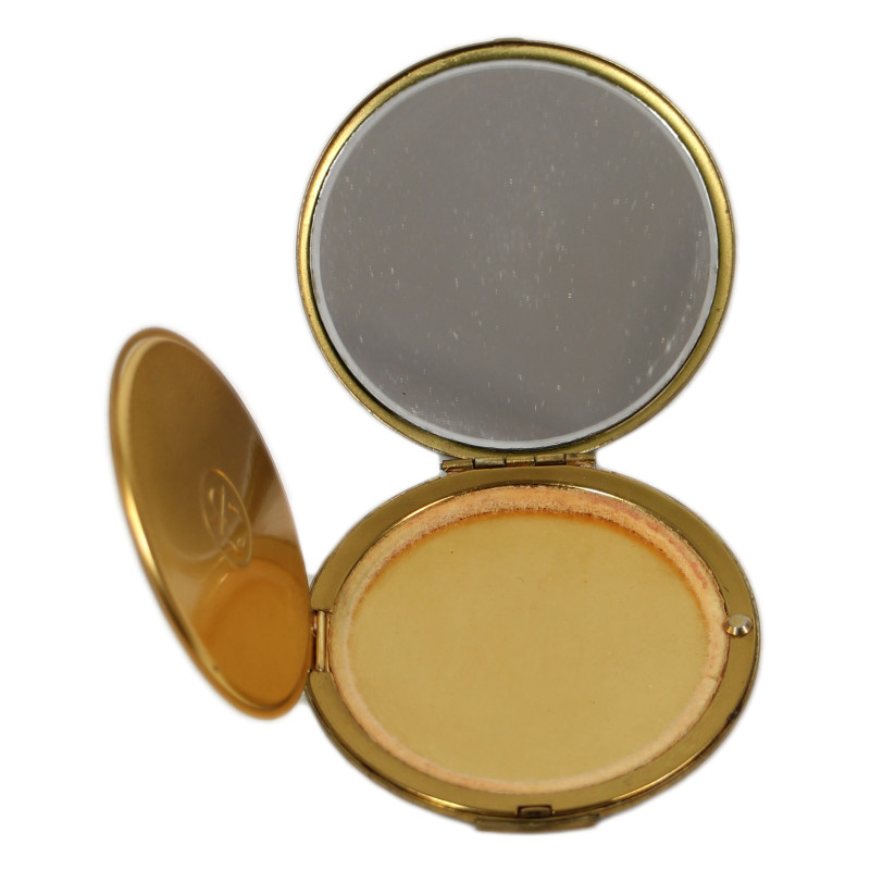 Compact, Powder, Brass, CHARLES OF THE RITZ, US Army
