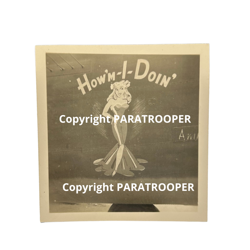 Photo, USAAF, B-24D, Nose Art, How'm-I-Doing, Pin-up