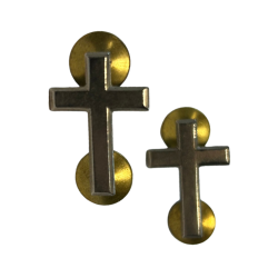 Insignes de col d'aumônier chrétien, Chaplain, Sterling, à pin's
