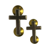 Insignes de col d'aumônier chrétien, Chaplain, Sterling, à pin's