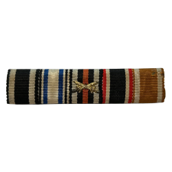 Barre de rubans, Croix de fer prussienne, croix mérite bavaroise, croix d'honneur avec épées, croix mérite de guerre, Westwall