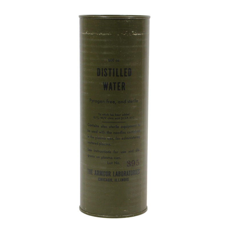 Bottle, Water for Injection, in its Cardboard Box, Standard Armed Services Package