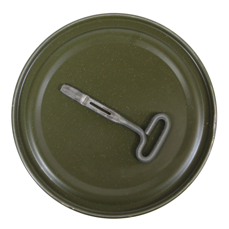 Flacon d'eau distillée pour plasma, dans son carton, Standard Armed Services Package