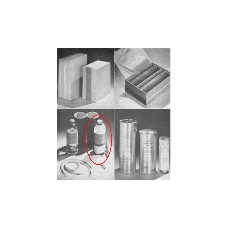 Bottle, Water for Injection, in its Cardboard Box, Standard Armed Services Package