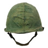 Casque M1, parachutiste, complet, avec couvre-casque Mitchell, 1963, Viêt-Nam, nominatif
