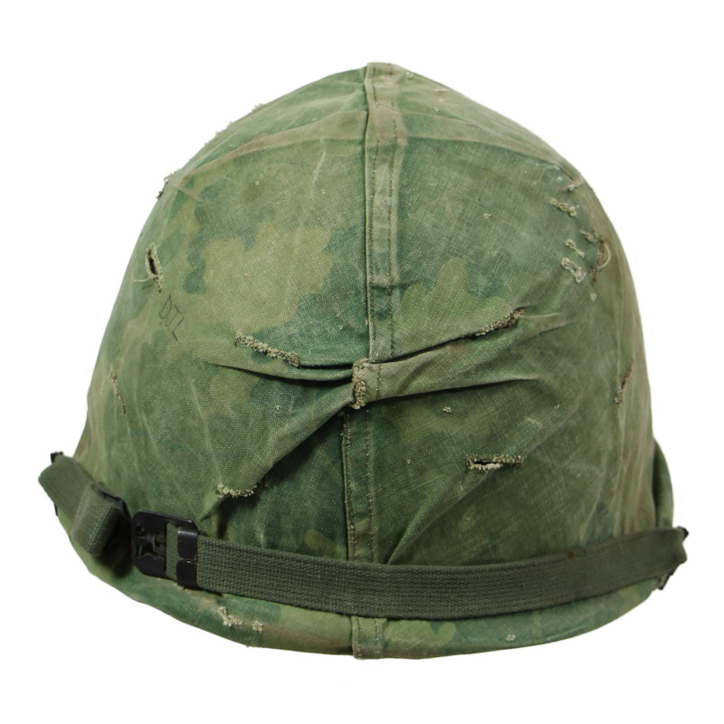 Helmet, M1, Parachutist's, Complete, with Camouflage Cover, 1963, Vietnam, Named