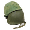 Casque M1, parachutiste, complet, avec couvre-casque Mitchell, 1963, Viêt-Nam, nominatif