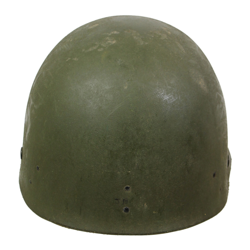 Casque M1, parachutiste, complet, avec couvre-casque Mitchell, 1963, Viêt-Nam, nominatif