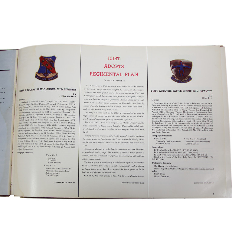 Album, Commemorative, 101st Airborne Division, 1957