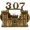 Insignia, Collar, Officer's, 307th Airborne Eng. Bn., 82nd Airborne Division, N.S. MEYER, Pin Back
