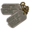 Plaques d'identité, 1st Lt. Otis Finnell, 29th Field Art. Bn., 4th Infantry Divison, DOW 3 février 1945, Bastogne