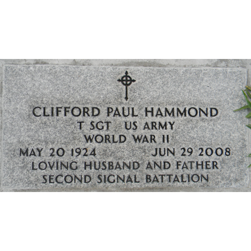 Veste de sortie, 44R, T/Sgt. Clifford Hammond, 2nd Signal Service Battalion