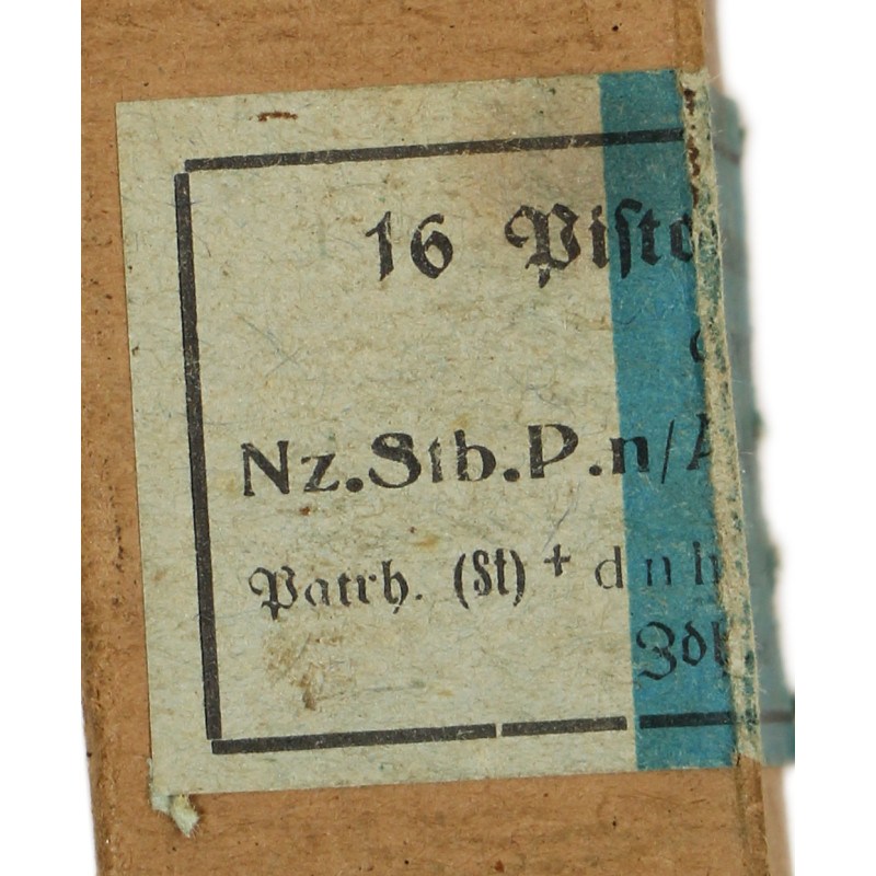 Boîte de cartouches allemandes, 9 mm, Normandie, 1942